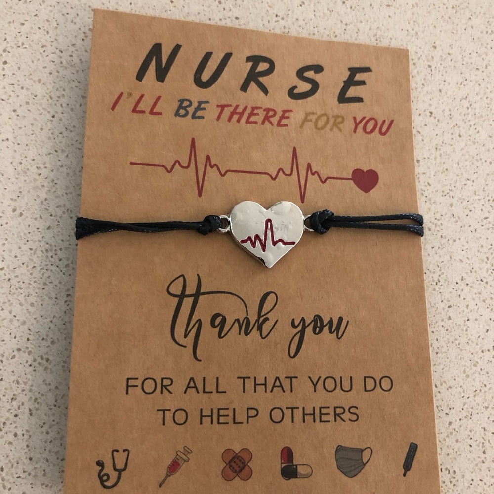 Nurse Bracelet in Silver and Black